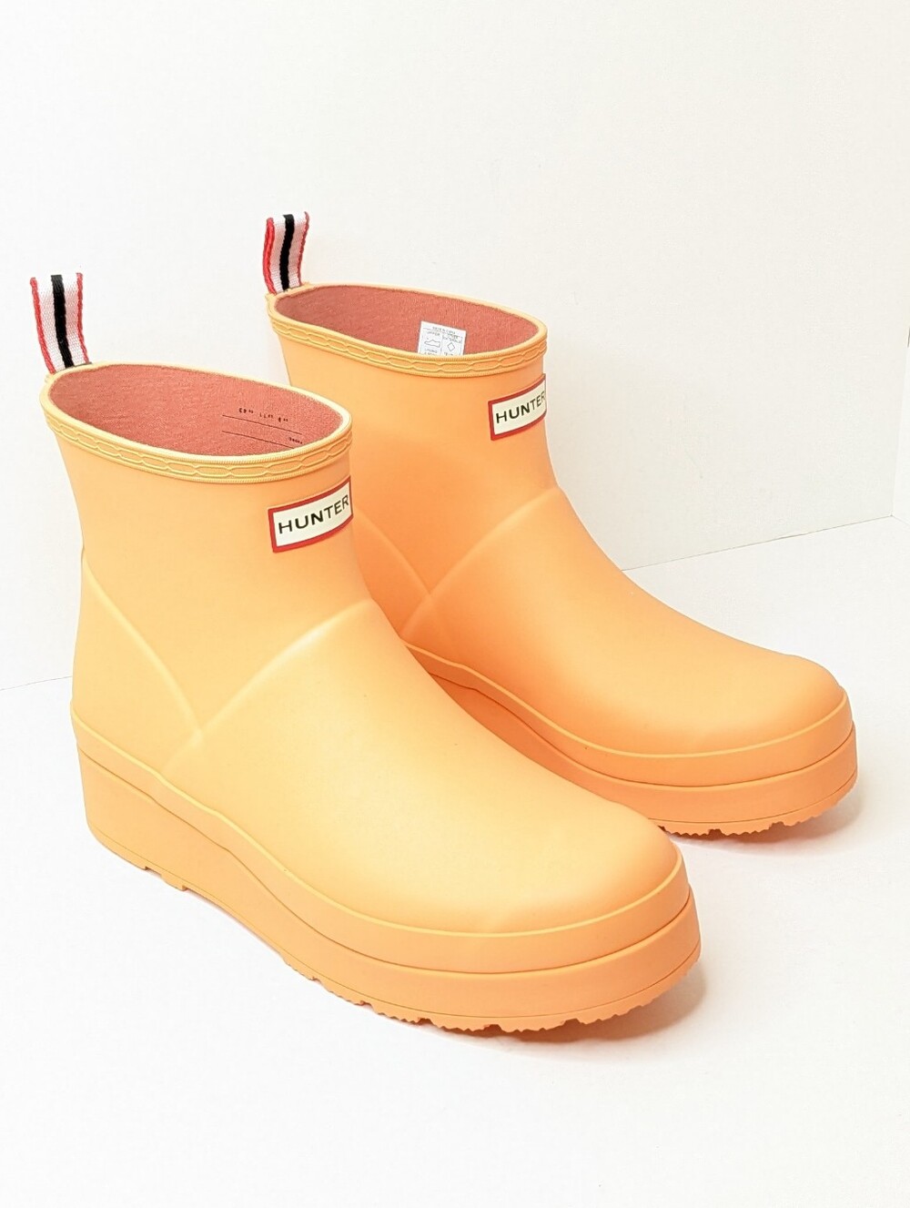 Hunter Original Play Short Waterproof Rain Boots Orange Women's 11